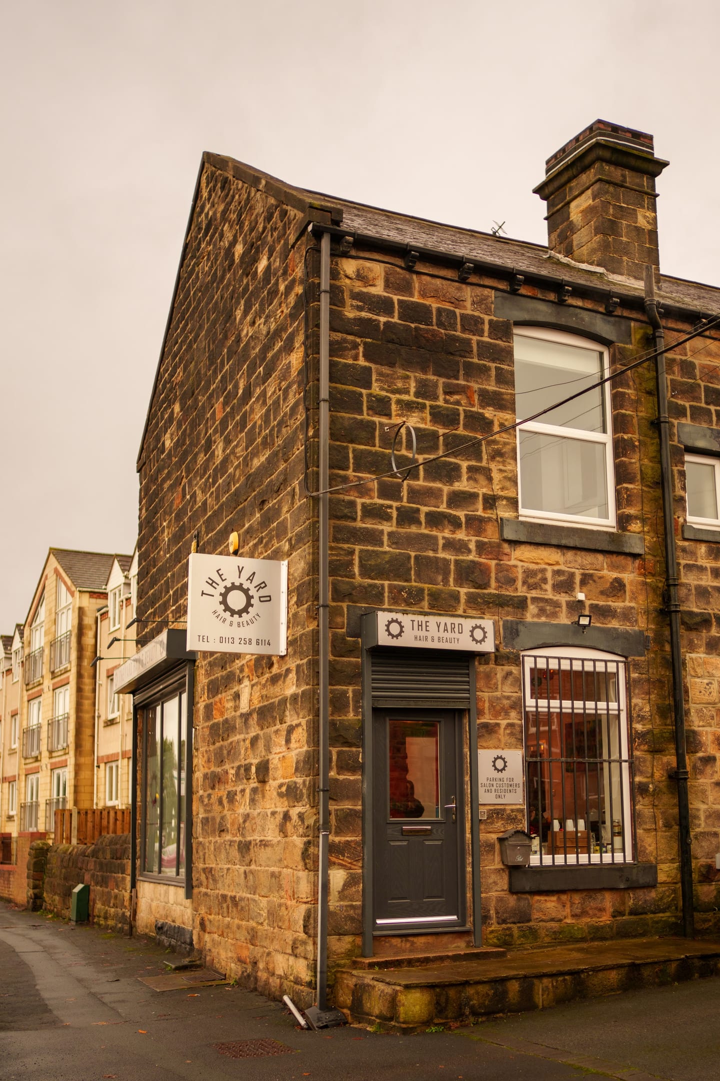 The Yard Hair & Beauty shopfront at the corner of Lambert Terrace